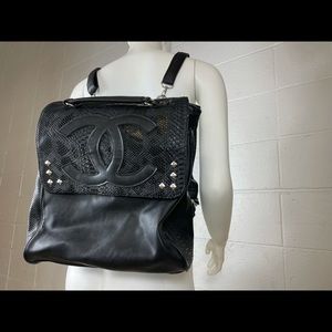 Chanel vegan leather backpack